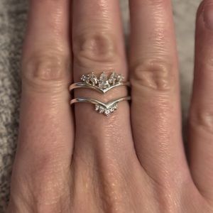 Pandora Wishbone Rings Sz 56 (7.5)